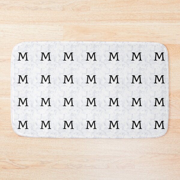 Item preview, Letter M Initial White and Gray Marble Background designed and sold by Shir-designs.