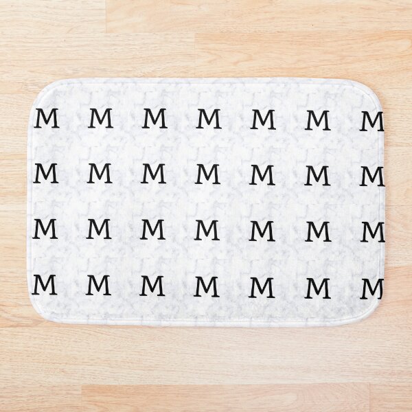 Item preview, Letter M Initial White and Gray Marble Background designed and sold by Shir-designs.