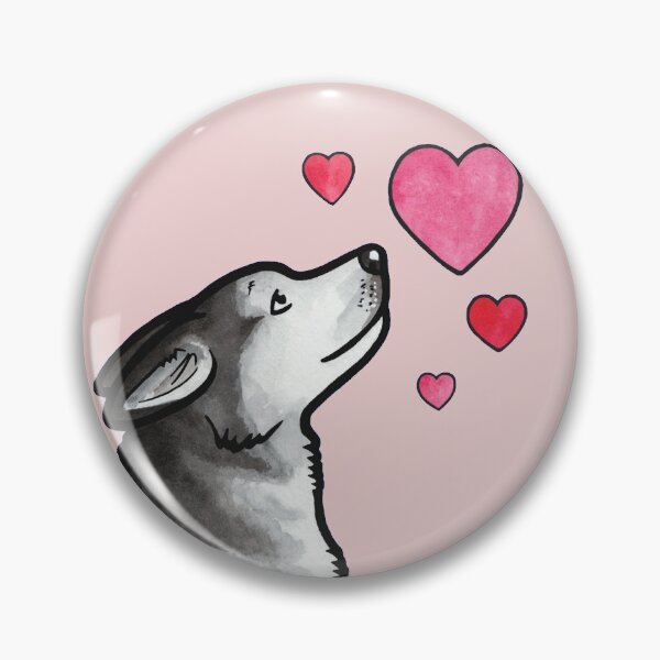 Item preview, Siberian Husky love designed and sold by animalartbyjess.