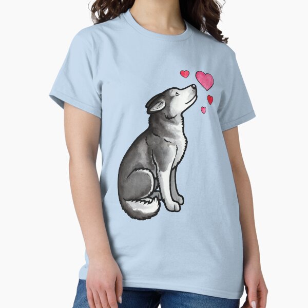 Item preview, Siberian Husky love designed and sold by animalartbyjess.
