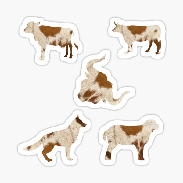 Beautiful brown cow fur pattern Sticker
