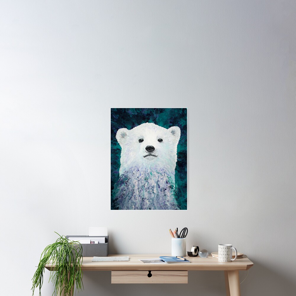 Eisbärfantasie (türkis) Poster