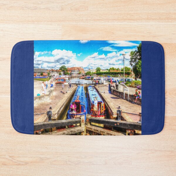 Item preview, Narrow Boats In Lock, Stratford Upon Avon River Avon designed and sold by Paul Thompson Photography.