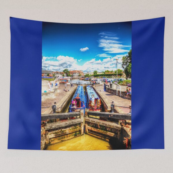 Item preview, Narrow Boats In Lock, Stratford Upon Avon River Avon designed and sold by Paul Thompson Photography.