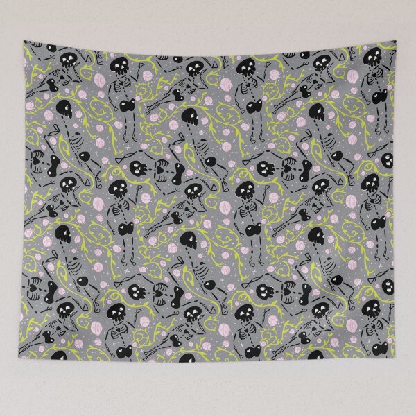 Item preview, Skeletons in Spring - grey - black  designed and sold by BrandNameNerd.