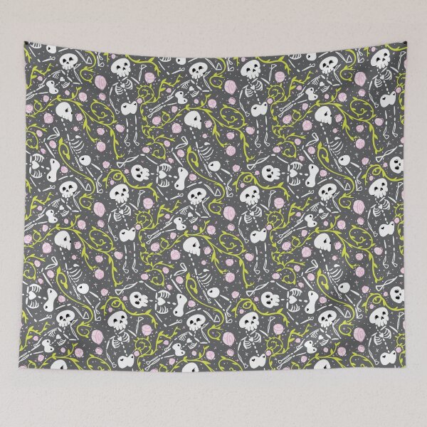 Item preview, Skeletons in Spring - grey - white designed and sold by BrandNameNerd.