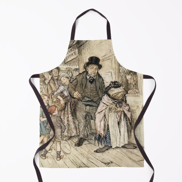 Item preview, Mr Toad dressed as a washer woman Wind in the Willows illustration - Arthur Rackham designed and sold by Vintage Designs +.