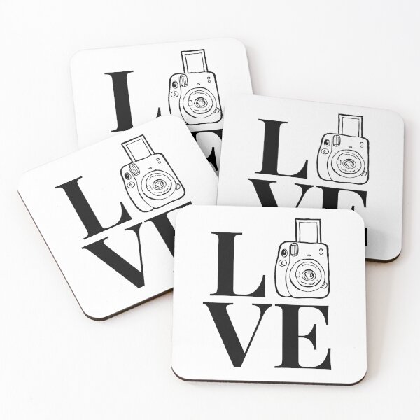 Item preview, LOVE Photography Illustration With Retro Camera Instax designed and sold by Fotografille.