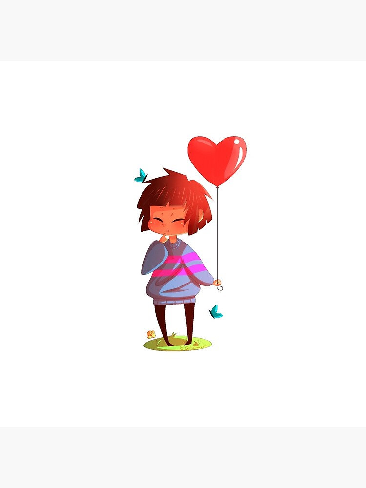 Undertale Cute Frisk With Baloon Tote Bag By Glamist Redbubble