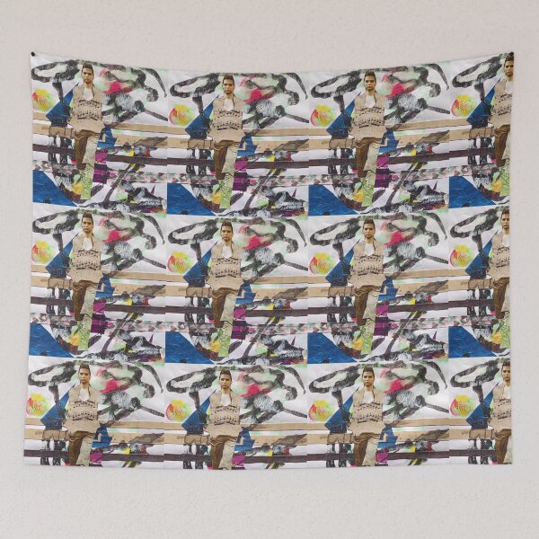 Item preview, Walking lady, walking girl, dark clouds,  designed and sold by NessArtByEwa.