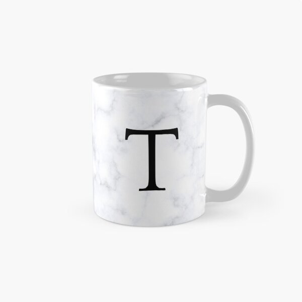 Item preview, Letter T Initial White and Gray Marble Background designed and sold by Shir-designs.