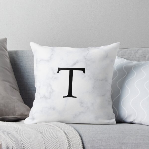 Item preview, Letter T Initial White and Gray Marble Background designed and sold by Shir-designs.