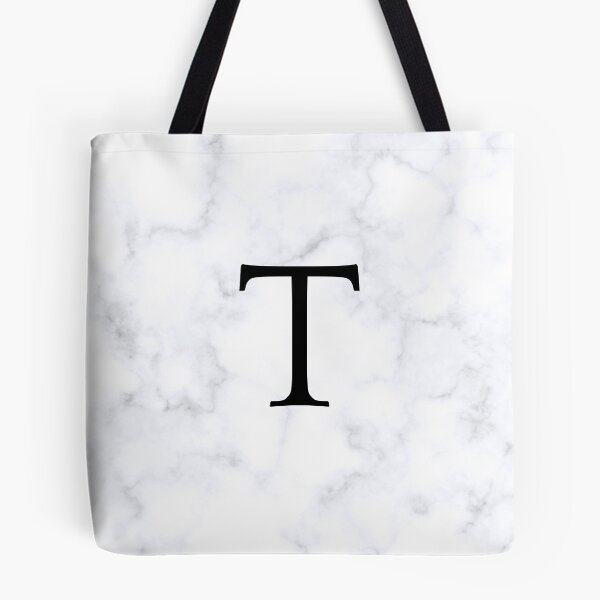 Item preview, Letter T Initial White and Gray Marble Background designed and sold by Shir-designs.