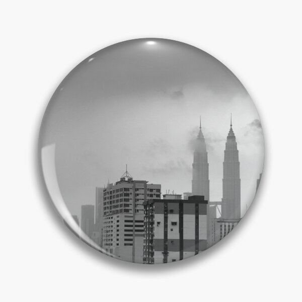 Item preview, Petronas twin towers in rains in monochrome, kuala lumpur, Malaysia, modern art, wall art, print, personalised gifts, custom printed gifts,  designed and sold by CameraDesign.