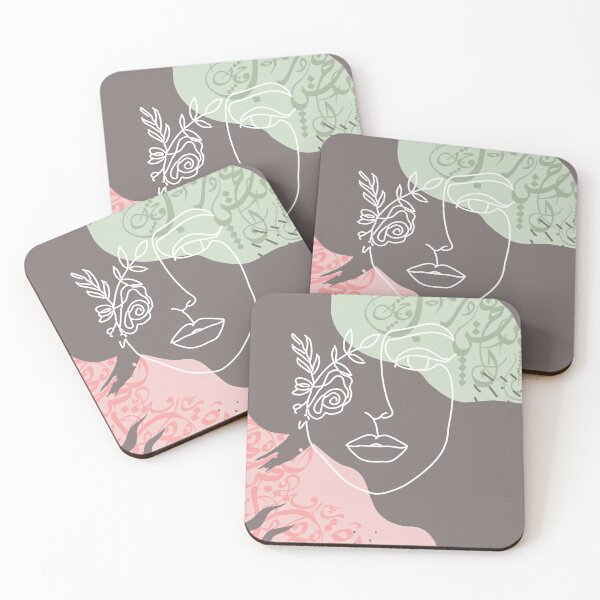Item preview, Line art flower girl - Mint & Strawberry designed and sold by TheOpulent.
