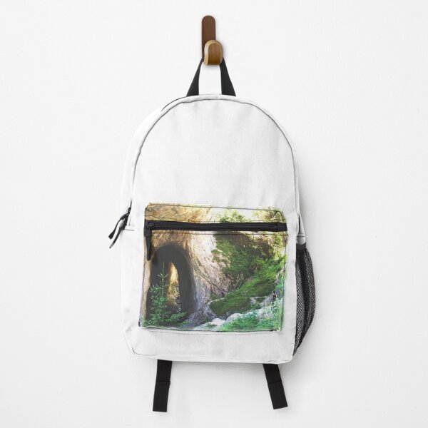 Item preview, Vivid Photo Of A Big Rock And Coniferous Trees designed and sold by LuckyKermit.