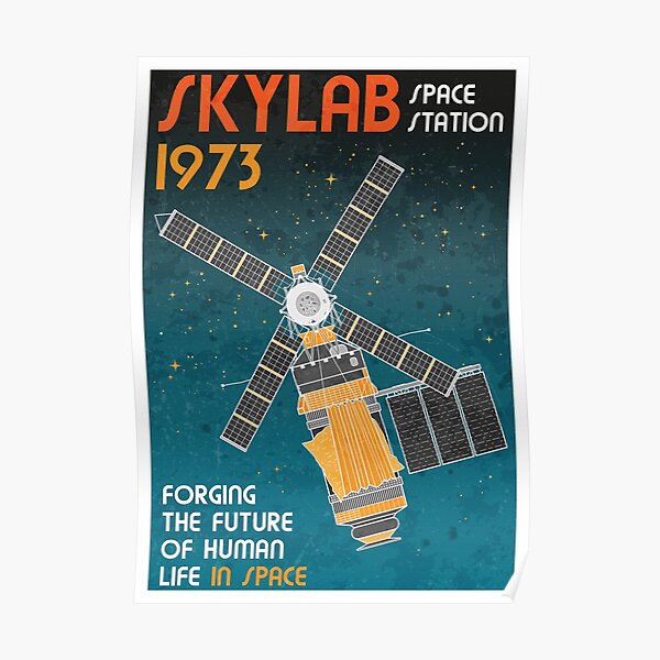 Skylab Space Station 1973 Poster