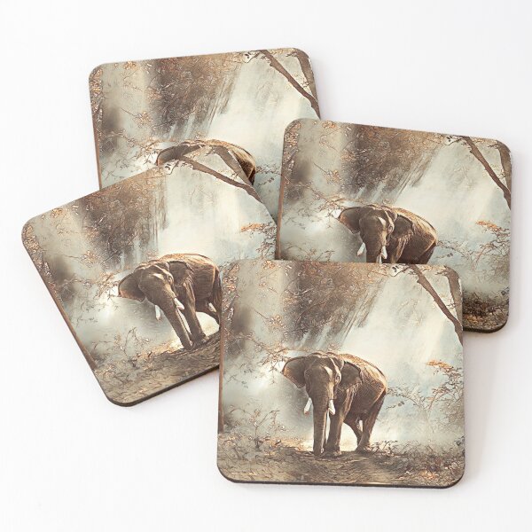 Item preview, Elephant in the jungle, pencil sketch style designed and sold by crea-homedesign.