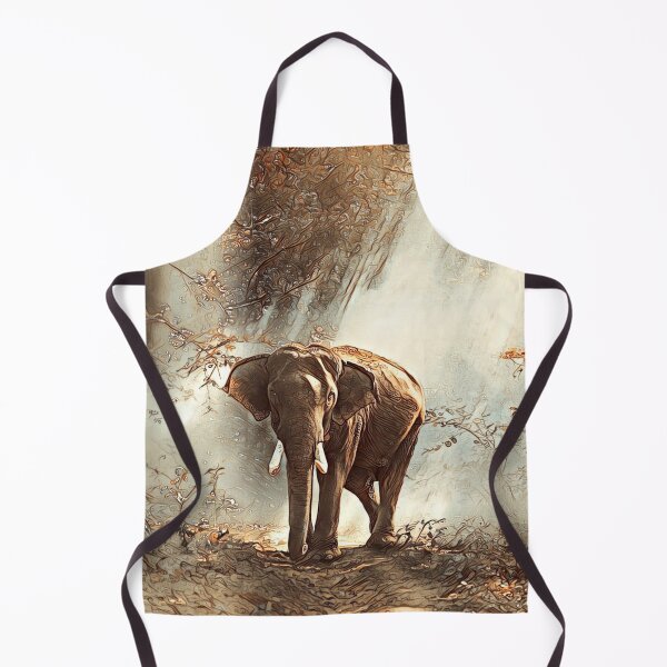 Item preview, Elephant in the jungle, pencil sketch style designed and sold by crea-homedesign.