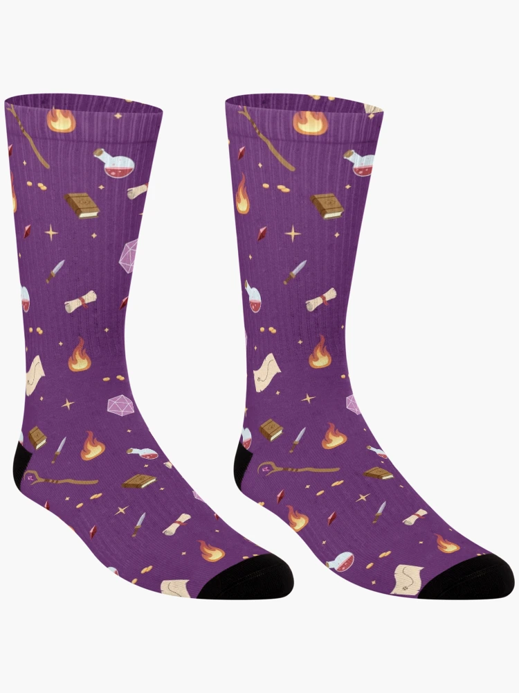 Thumbnail 3 of 5, Socks, Wizard Pattern designed and sold by MagicCatSmudge.