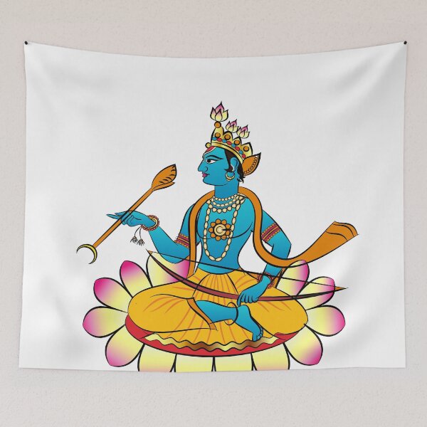 Item preview, Lord Rama, Indian God. in Madhubani painting style on wall, Jaipur, Rajasthan designed and sold by Gurunath Bhadekar.