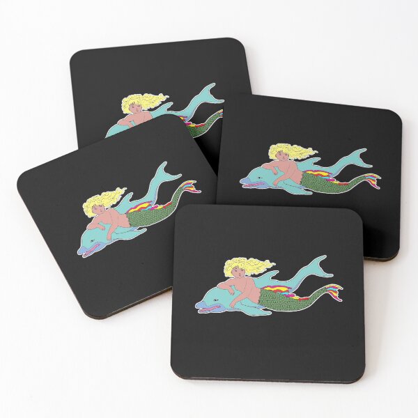 Item preview, Mermaid Swimming With A Dolphin  designed and sold by iamhewho.