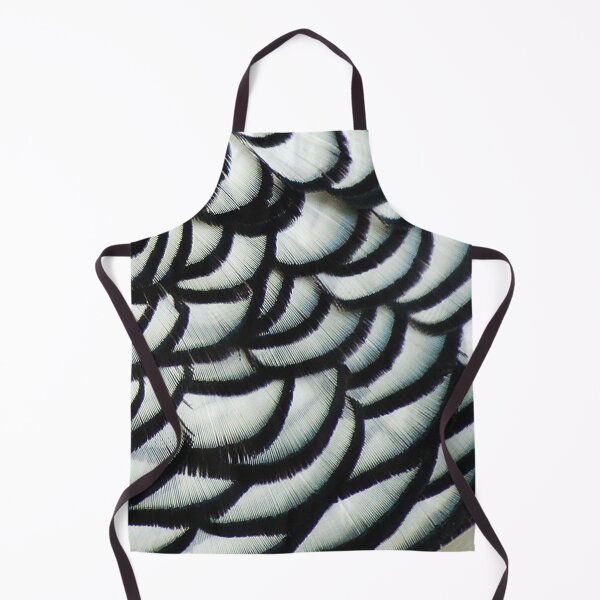 Item preview, Lady Amherst Pheasant 1. Close up - feathers, plumage. Black and white scalloped layers. designed and sold by JellyBeenzz.