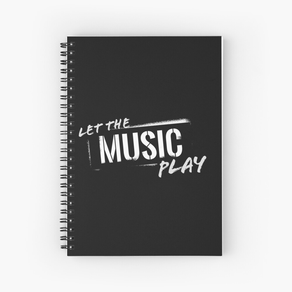 Let The Music Play logo Spiral Notebook