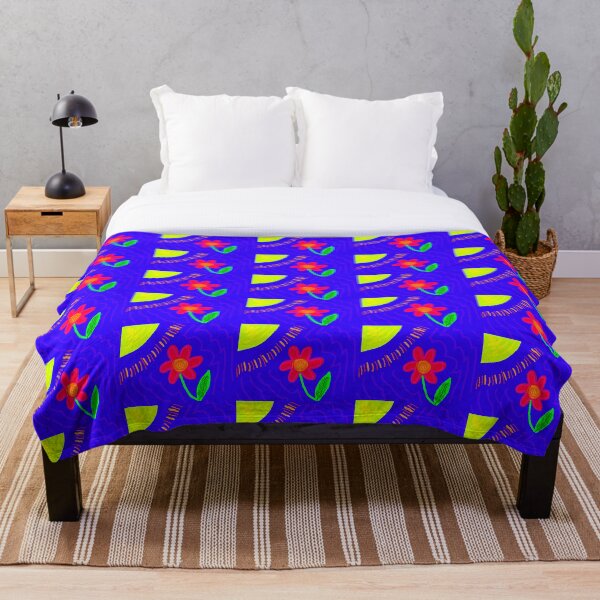 fun flower Throw Blanket