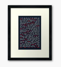 Bob Dylan - Don’t Think Twice, It’s All Right Framed Print
