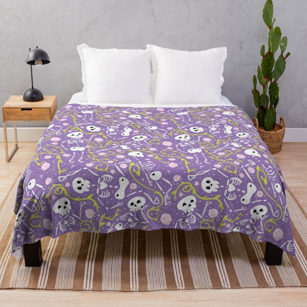 Item preview, Skeletons in Spring - purple mountain majesty - white designed and sold by BrandNameNerd.