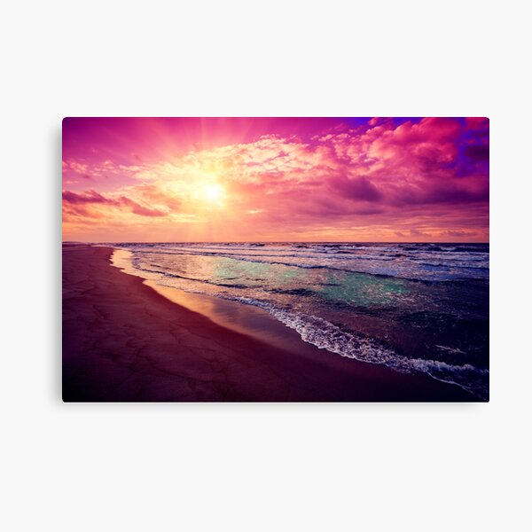 Heavens Beach at Sunrise Paradise Artwork Canvas Print