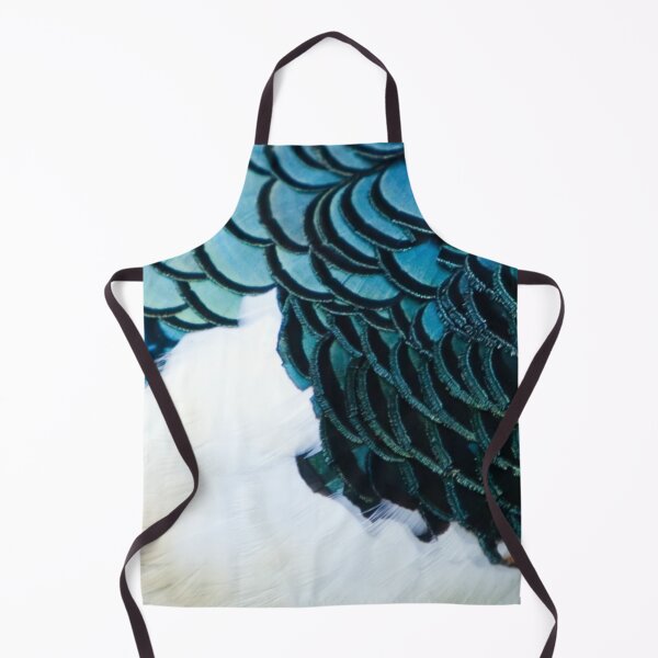 Item preview, Lady Amherst Pheasant 2. Close up - feathers, plumage. Blue, black, white. designed and sold by JellyBeenzz.