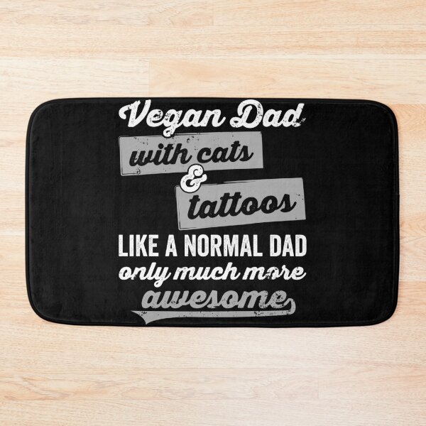 Item preview, Vegan Dad with cats & tattoos designed and sold by noahs-shop.