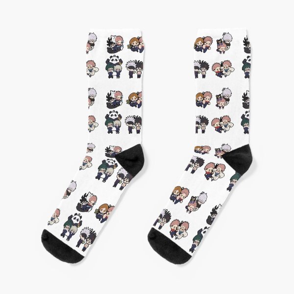 Jujutsu Kaisen - Alle Team Chibi Sticker Pack Design Socken