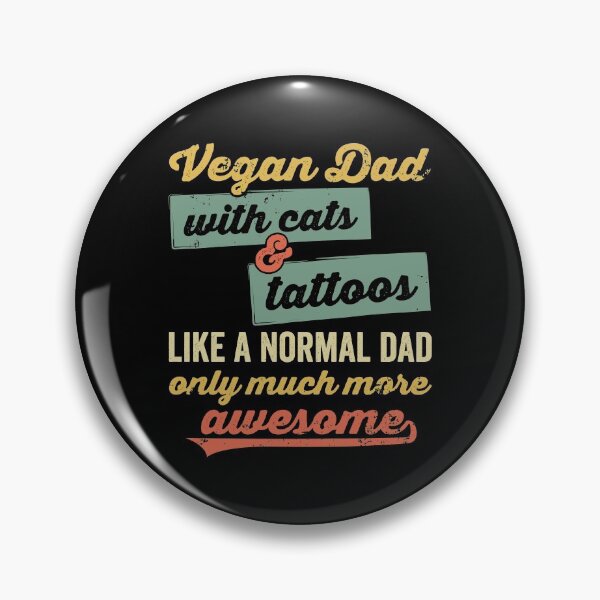 Item preview, Vegan Dad with cats & tattoos designed and sold by noahs-shop.