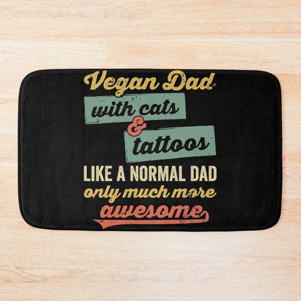 Item preview, Vegan Dad with cats & tattoos designed and sold by noahs-shop.