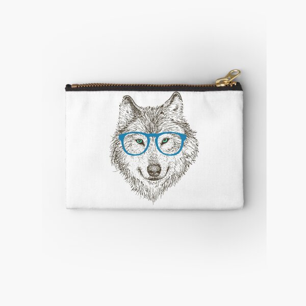 Item preview, Colored wolf with glasses, dog designed and sold by buhnka.