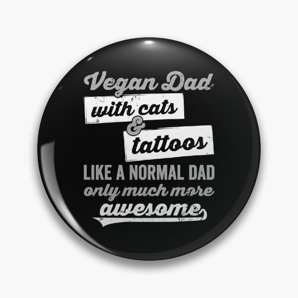 Item preview, Vegan Dad with cats & tattoos designed and sold by noahs-shop.