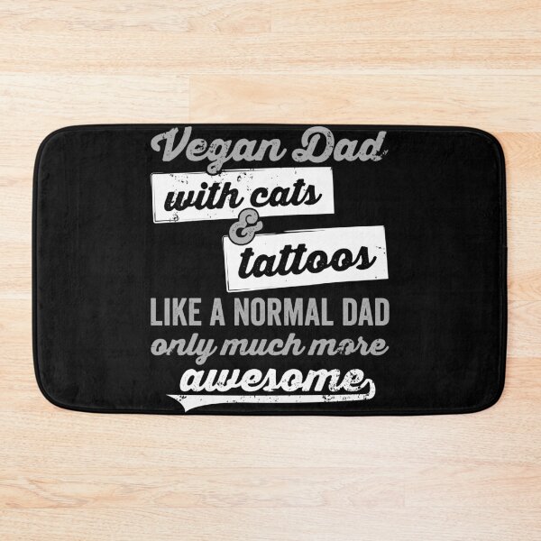 Item preview, Vegan Dad with cats & tattoos designed and sold by noahs-shop.