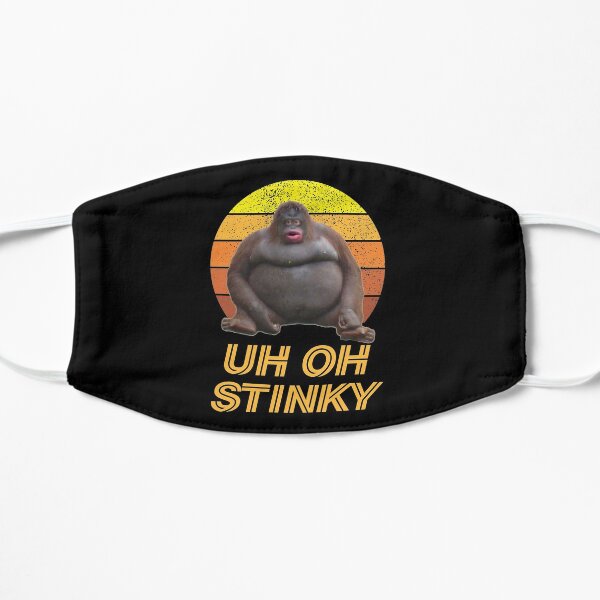 Uh Oh Stinky Face Masks Redbubble - uh oh stinky roblox id