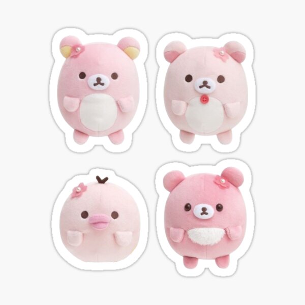 Pink Stuffed Animals Sticker Pack Sticker