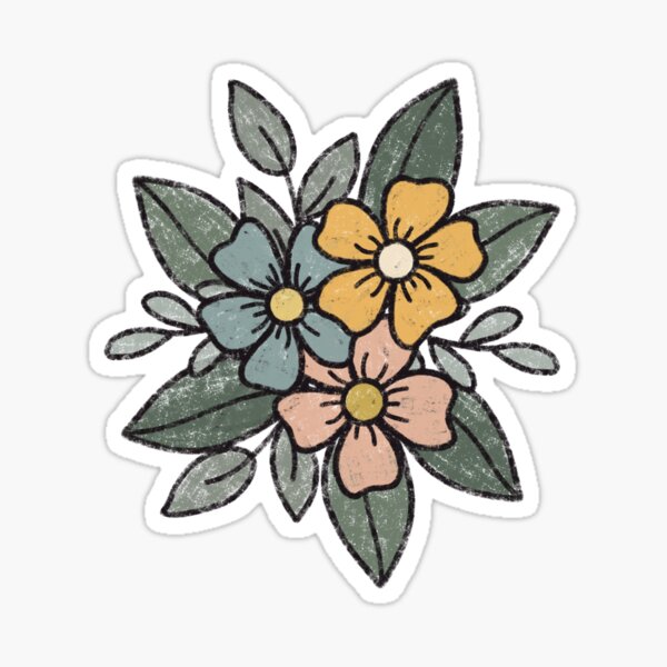 Springtime flower cluster Sticker