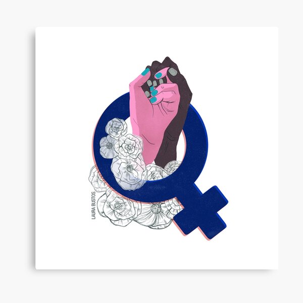 The feminist flourish, sisterhood Canvas Print