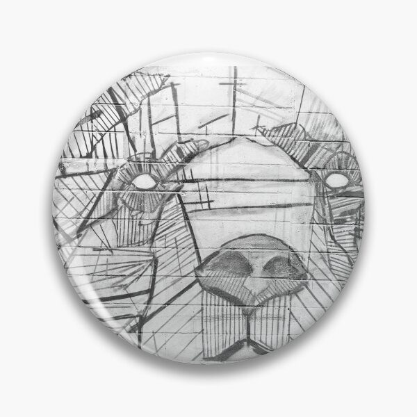 Item preview, Grizzly Bear, Black and White Line Art designed and sold by SquishStitches.