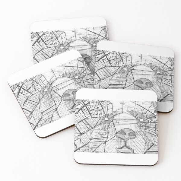 Item preview, Grizzly Bear, Black and White Line Art designed and sold by SquishStitches.