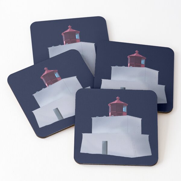 Item preview, Lighthouse Illustration - Ucluelet BC - Red, Blue, White designed and sold by annedesignco.