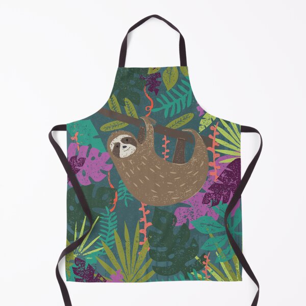 Item preview, Take it Easy - sloth jungle print designed and sold by Ruth Hickson.