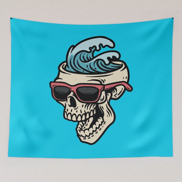 Item preview, Surf Skull Beach Vibes designed and sold by TheTopHatGroup.