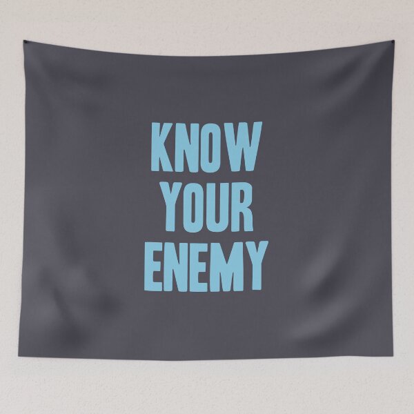 Item preview, Know Your Enemy, blue designed and sold by perezzzoso.